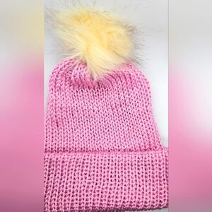 New Handmade Knitted Pink Beanie